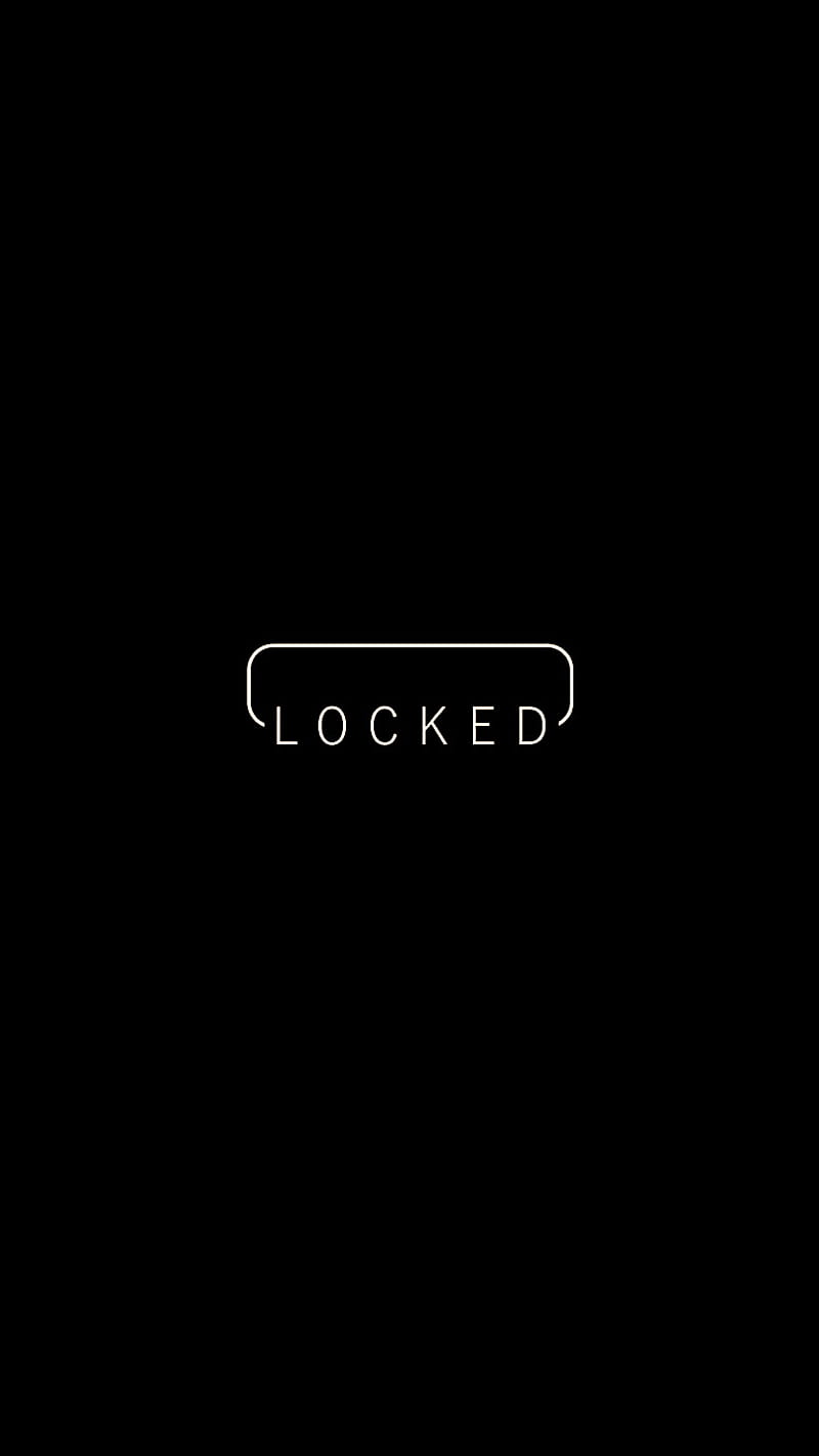 Locked, lock, minimal, screen, simple, HD phone wallpaper