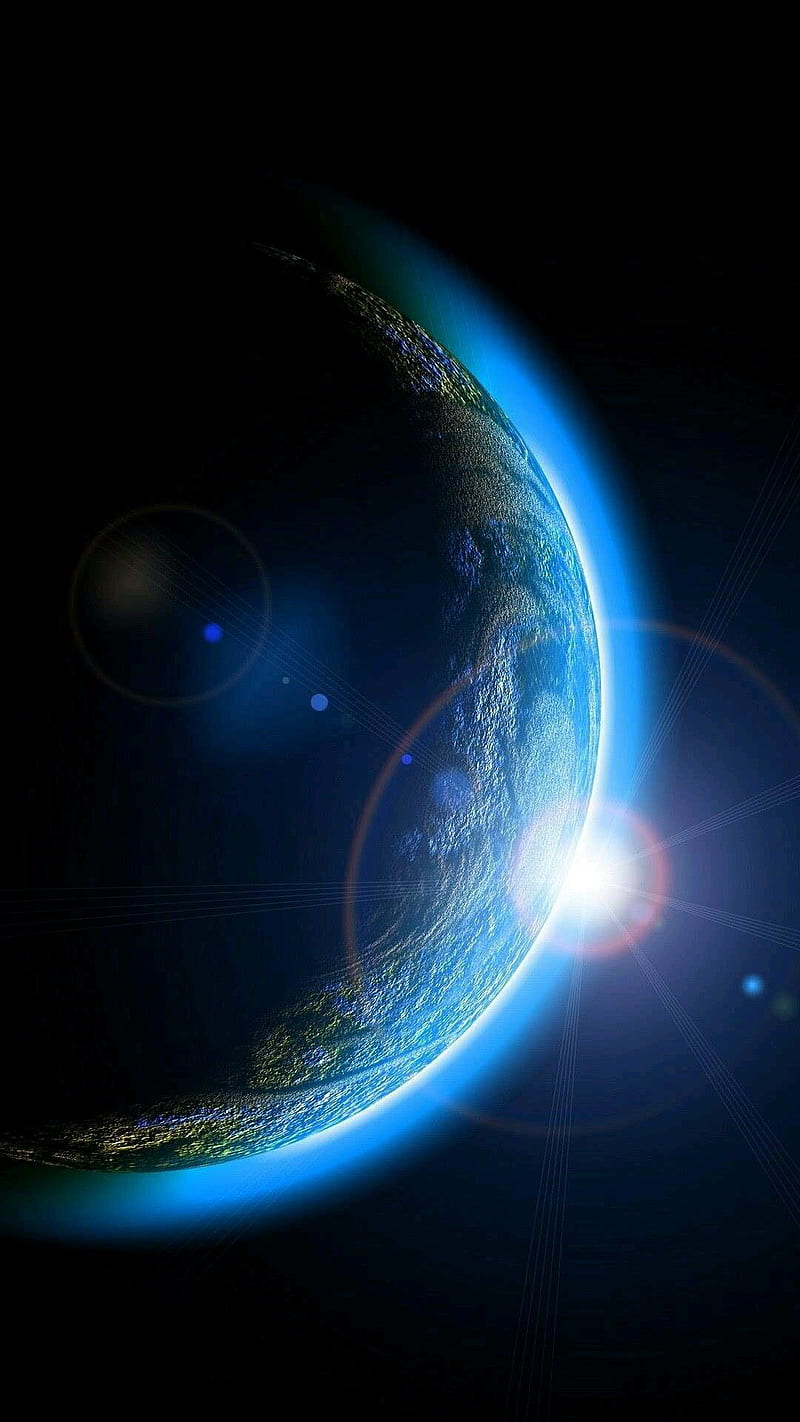Earth ball, enirti iphone x, planet, samsung, space, sun, HD phone wallpaper