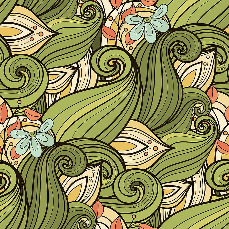 pattern, texture, digital art, green, HD phone wallpaper