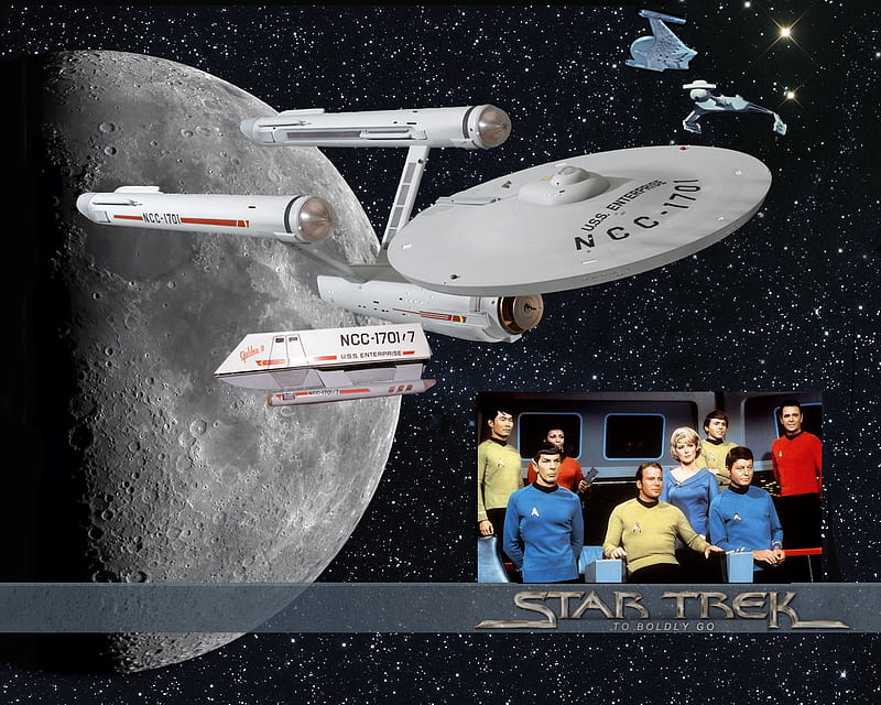 Original Cast, cast, star trek, space, science fiction, scifi, collage, enterprise, HD wallpaper