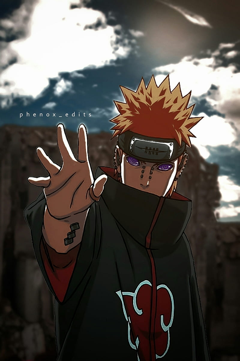 Pain, jiraiya, naruto, naruto shippuden, naruto uzumaki, sage mode, six paths of pain, HD phone wallpaper