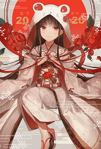 Anime Girl Kimono Japanese Castle 4K Wallpaper iPhone HD Phone #3191m