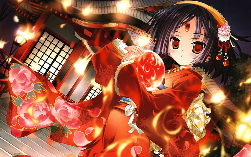 Hayate Yagami kimono, manga, Magical Girl Lyrical Nanoha, HD wallpaper