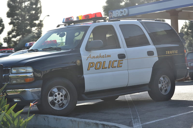 Chevrolet Tahoe, car, black, police, white, HD wallpaper