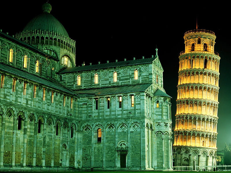 Leaning Tower of Pisa, pisa, leaning tower, duomo, italy, HD wallpaper