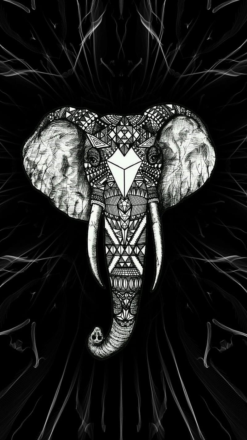 Amoled, abstract, elephant, ganesha, HD phone wallpaper