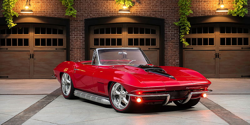 1967-Corvette-Sting-Ray-Convertible, Classic, GM, Bowtie, Muscle, Garage, HD wallpaper
