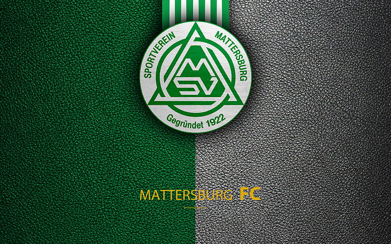 SV Mattersburg leather texture, logo, Austrian football club, Austrian Bundesliga, Mattersburg, Austria, football, HD wallpaper