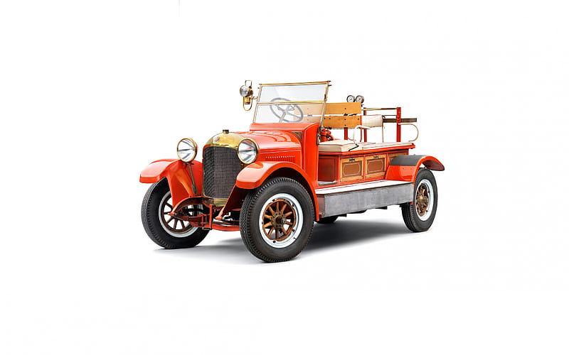 Laurin Klement Mf, 1919, fire truck, retro cars, retro fire truck, Laurin Klement, HD wallpaper