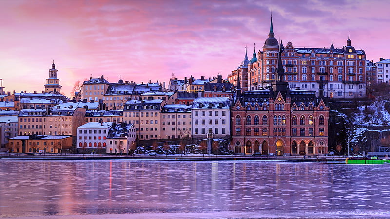 Cities, Stockholm, City, Lake, HD wallpaper