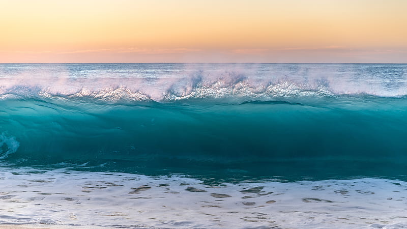 wave, sea, surf, water, spray, foam, HD wallpaper