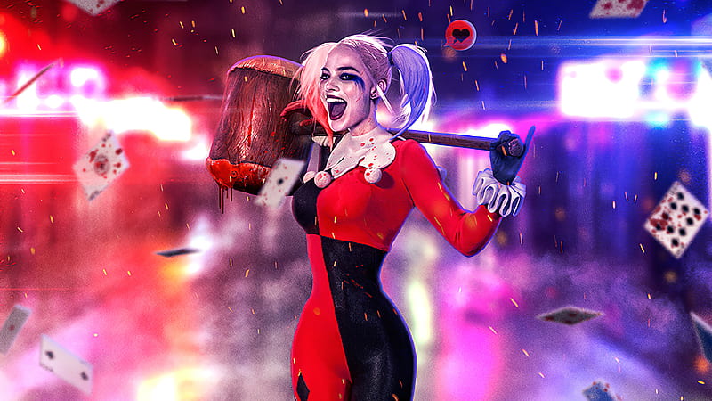 Harley Quinn Margot, harley-quinn, superheroes, artist, artwork, artstation, HD wallpaper