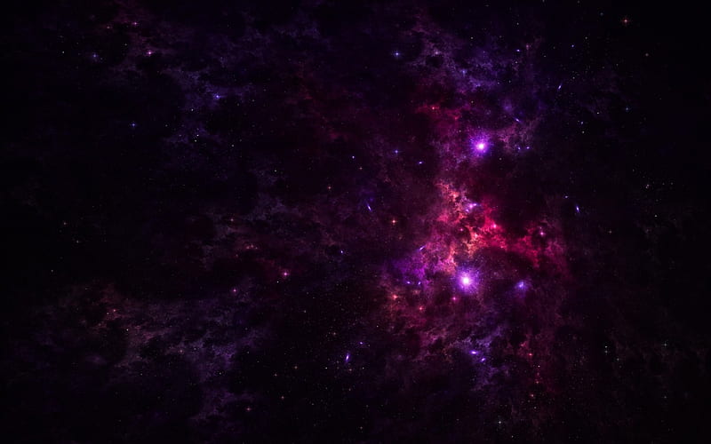 stars, nebula, space, black, cosmos, pink, HD wallpaper