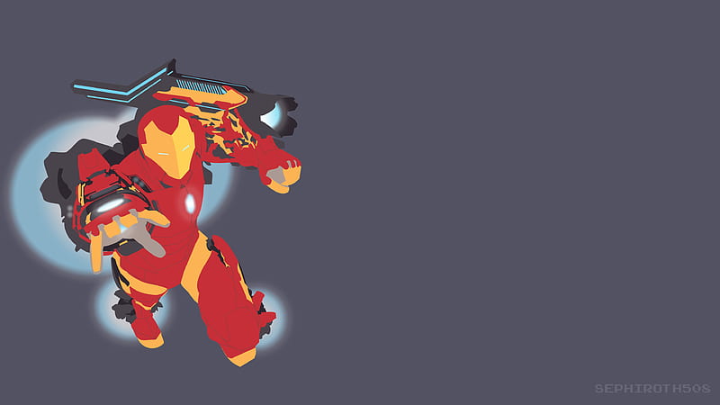 Invincible Iron Man Mk 51 Vector, iron-man, superheroes, artist, , artwork, HD wallpaper
