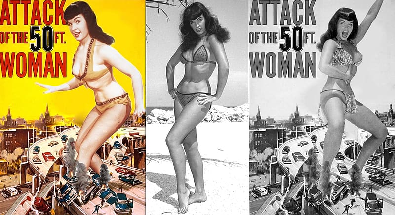 Attack of the 50ft Bettie Page 2, Bettie Page, Attack of the 50ft Bettie Page, 50ft Woman, Poster, Icon, Bettie, HD wallpaper