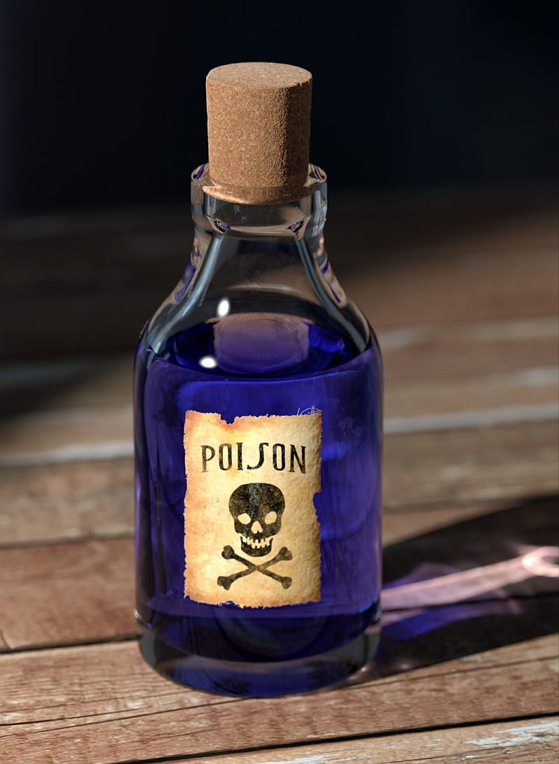 Poison, bottle, purple, HD phone wallpaper