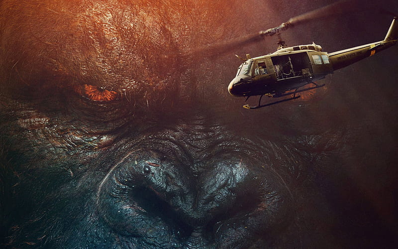 Kong Skull Island, 2017 movie, poster, adventure, HD wallpaper
