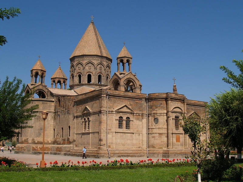 Yerevan Cathedral in Armenia, architecture, cathedral, churches, buildings, armenia, HD wallpaper