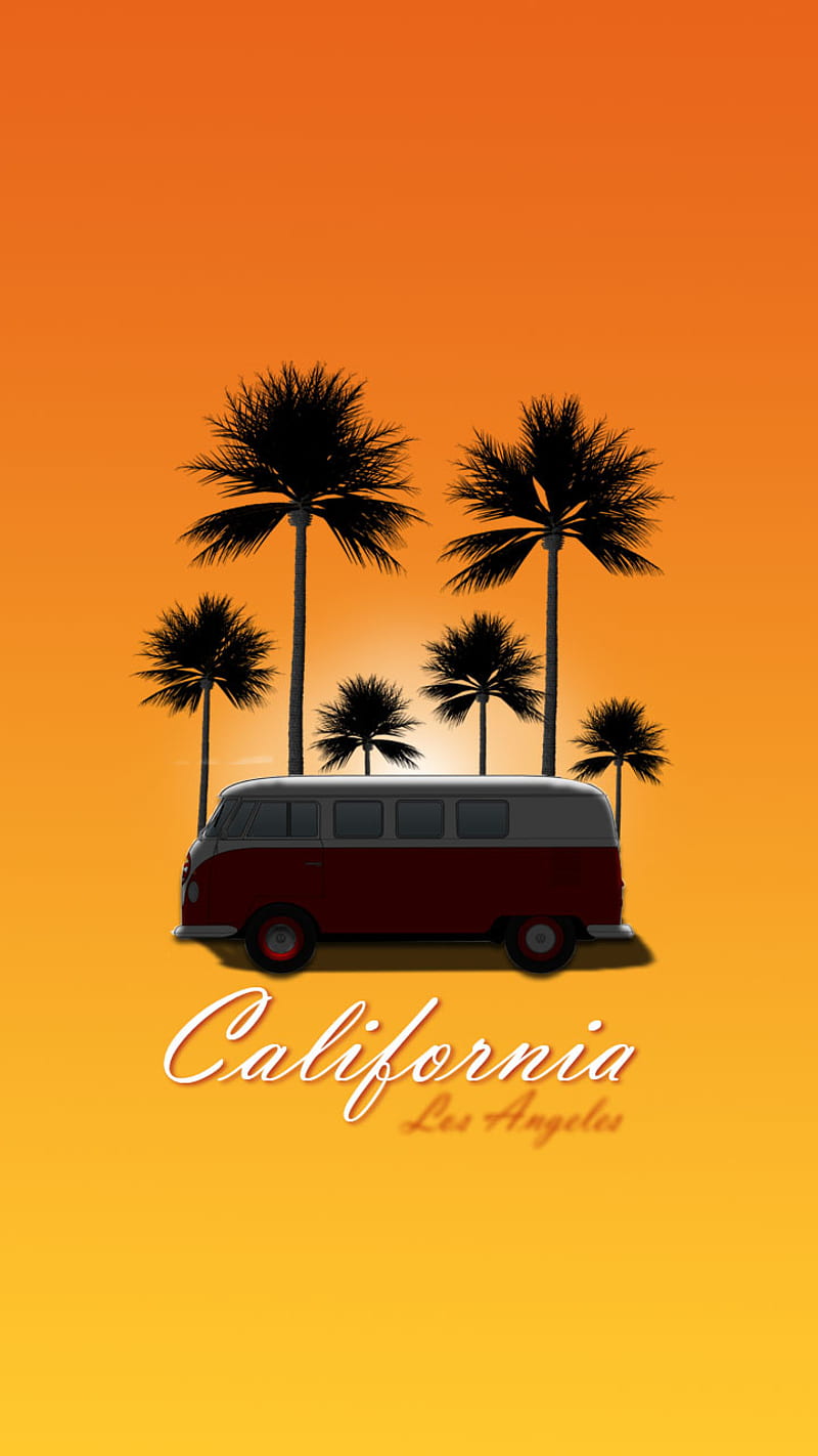 California van, playa, vacaciones, los angeles, Fondo de pantalla de  teléfono HD | Peakpx