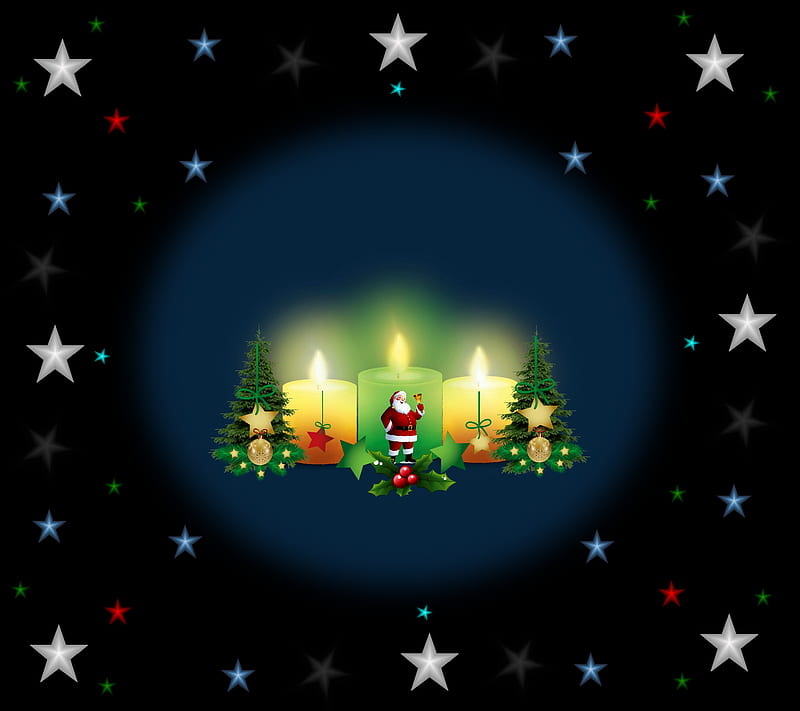 CandleLight Christm2, candle, christmas, holiday, lights, HD wallpaper