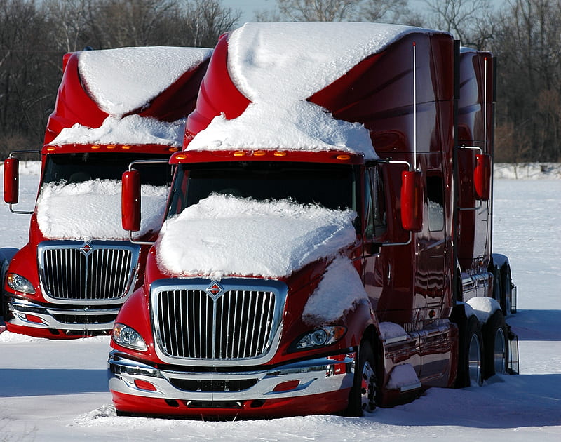 Santa's Helpers, also known as tractor- trailer, semi- trailer truck, HD wallpaper