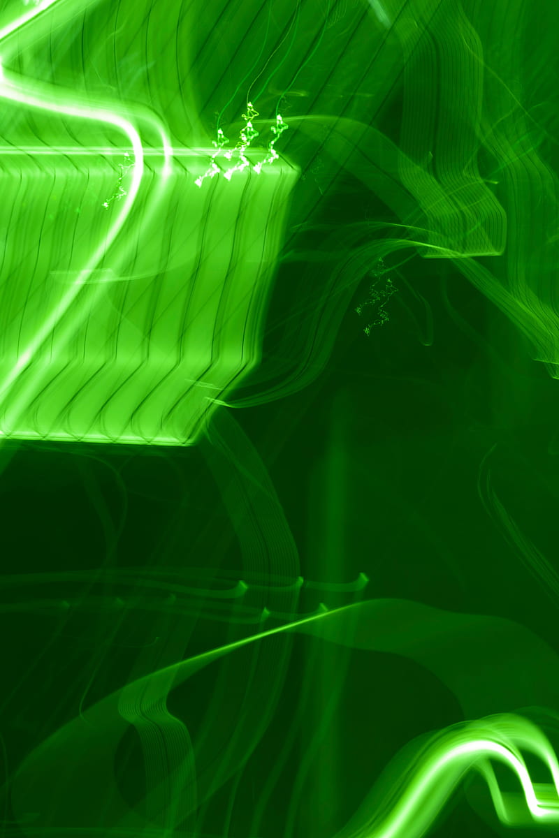 neon, long exposure, blur, green, HD phone wallpaper
