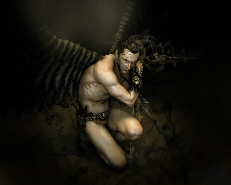 ángel caído, caído, fantasía, alas, ángel, lucifer, abstracto, Fondo de  pantalla HD | Peakpx
