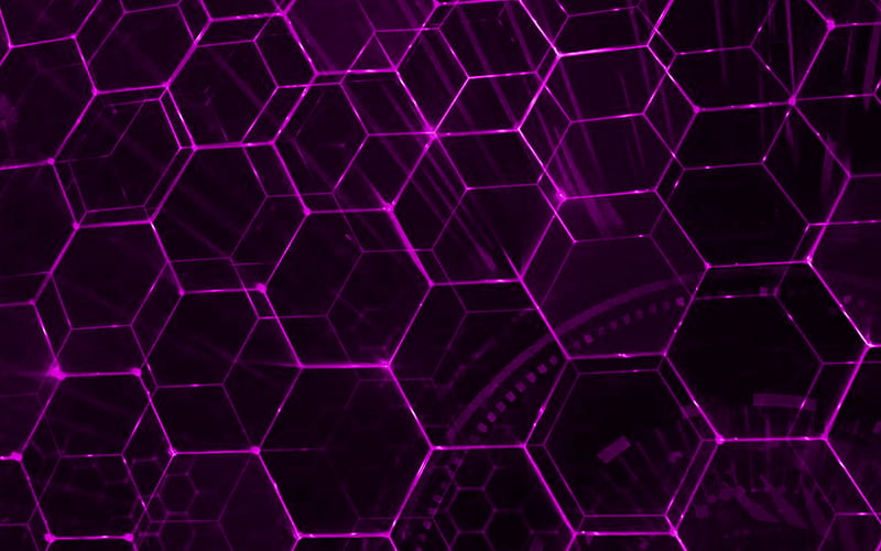 3d polygon background, purple polygon texture, purple neon light, polygon purple abstraction, creative background, HD wallpaper