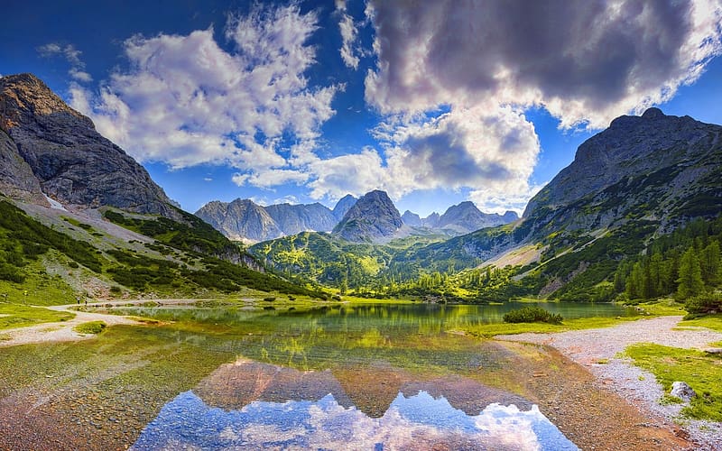 Landscape, Nature, Mountain, Lake, Reflection, Forest, , Cloud, HD ...