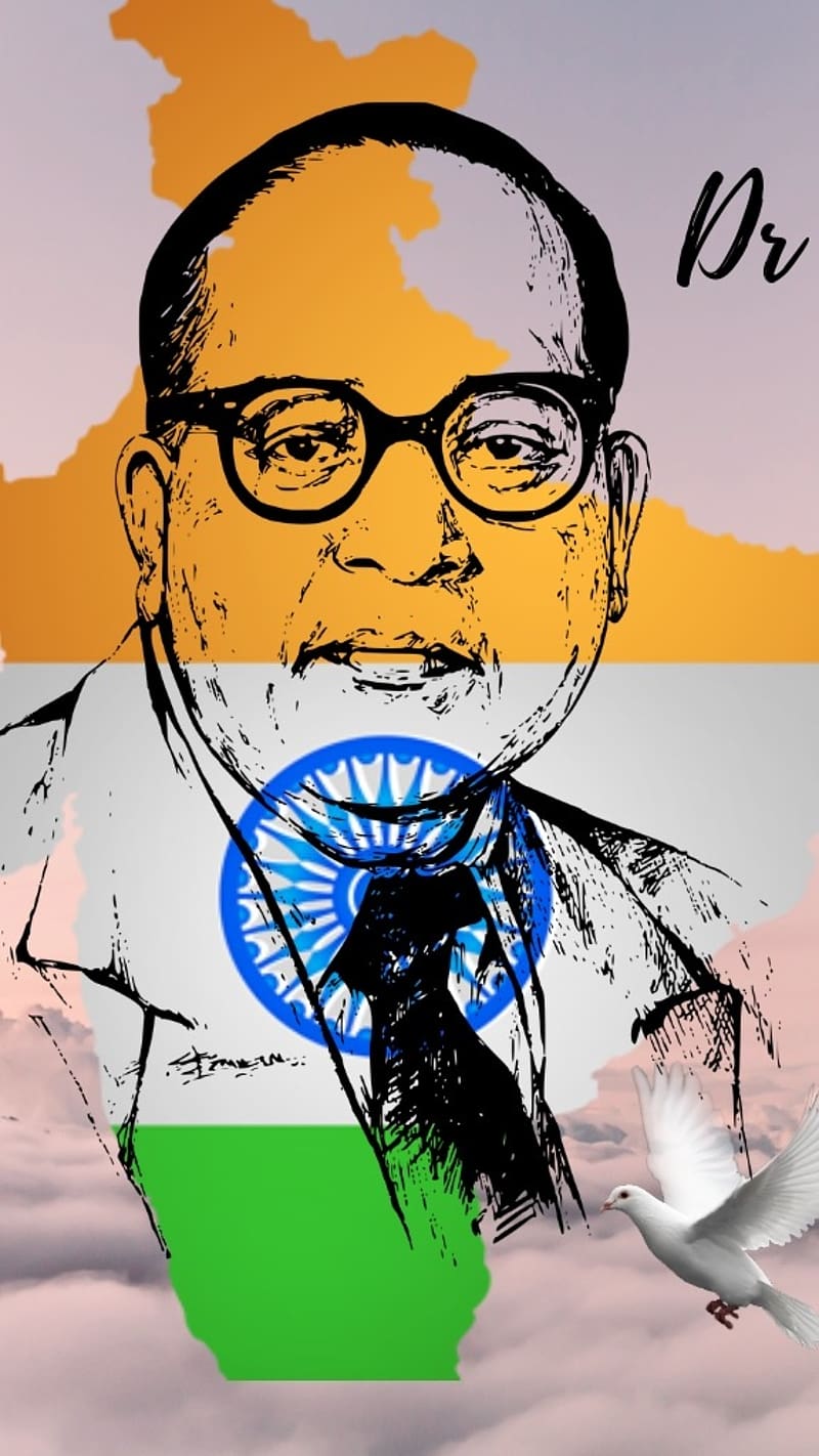Babasaheb Ambedkar Face In India Map, babasaheb ambedkar, face, india map, color, constitution, father, HD phone wallpaper