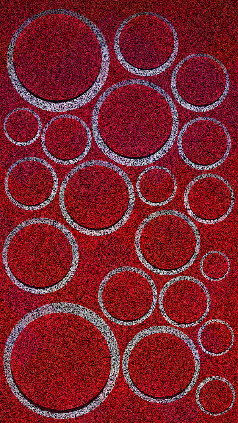 Circles, abstract, art, iphone, orange, plus, red, round, HD phone wallpaper