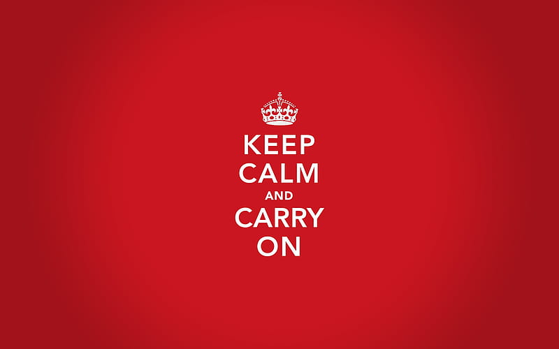 keep calm and carry on, red, words, word, carry, calm, cool, simple, keep, HD wallpaper