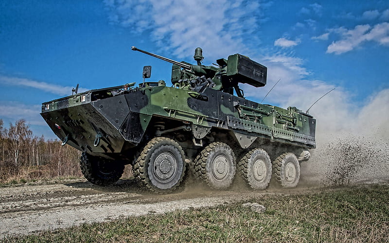 Tatra Pandur II, 8x8, Czech self-propelled mortar, Tatra Defence Vehicle, TDV, armored vehicles, Tatra, HD wallpaper
