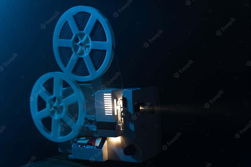 Premium . Retro film projector with 8mm coil reels, HD wallpaper