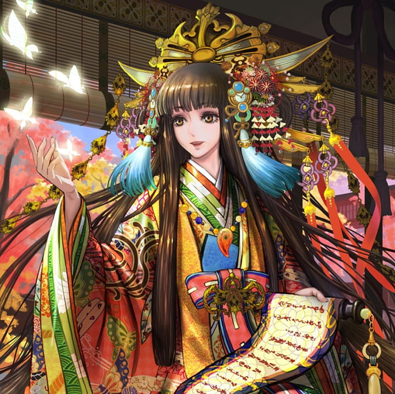 Kimono Dress Anime Girl 4K Wallpaper by OmegaHD on DeviantArt
