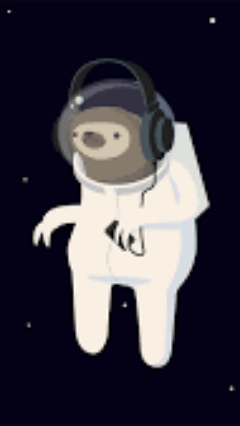 Sloth in space, animal, art, galaxy, HD phone wallpaper