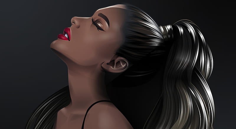 Ariana Grande Ultra, Music, Illustration, Portrait, Singer, ArianaGrande, HD wallpaper