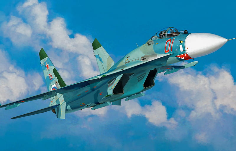 War, Art, Airplane, Painting, Aviation, Sukhoi Su 27 For , Section авиация, Sukhoi Su-27, HD wallpaper