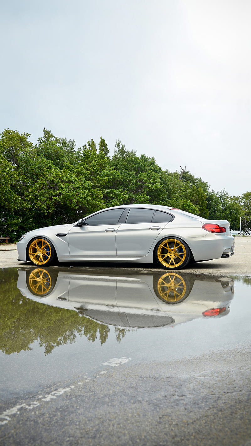 BMW M6 auto, bmw, car, gran coupe, m6, tuning, vehicle, velos wheels, HD phone wallpaper