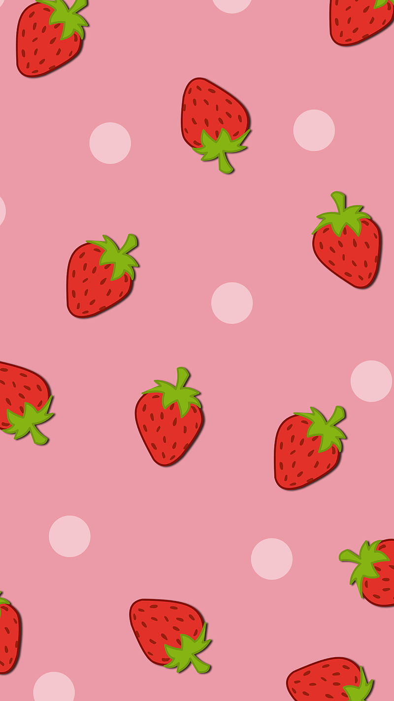 Fresas, fruta, rosa, Fondo de pantalla de teléfono HD | Peakpx