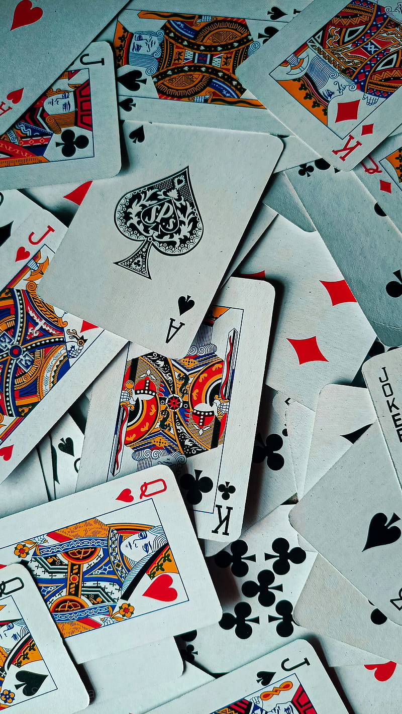 Playing card, black, casino, jua, red, sad, vintage, HD phone wallpaper