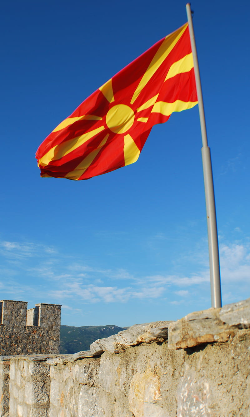Macedonia, flag, HD phone wallpaper
