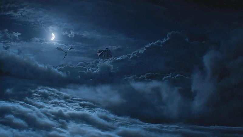 Above The Clouds Game Of Thrones, game-of-thrones-season-8, game-of-thrones, tv-shows, dragon, HD wallpaper