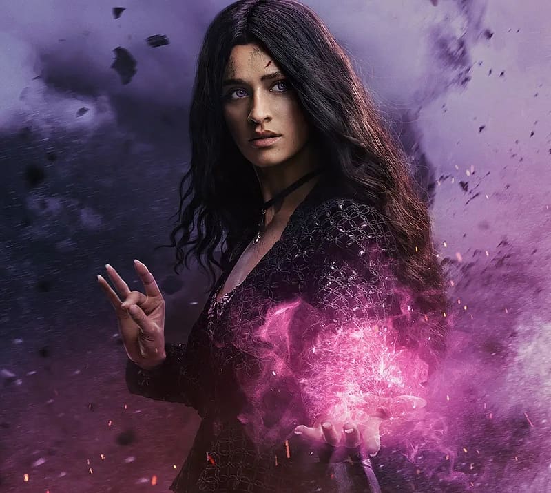 The Witcher 2019 -, purple, pink, tv series, yennefer, the witcher, actress, witch, woman, anya chalotra, HD wallpaper