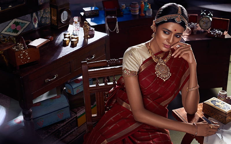 Artistic Indian Women, bangles, saree, jewellery, Indian, women, HD wallpaper