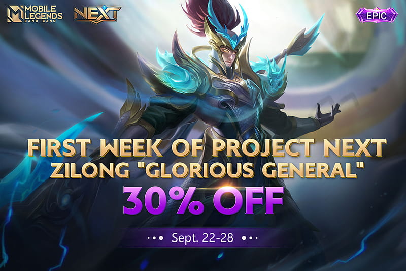 Mobile Legends: Bang Bang Project NEXT Is Available Today! From Today, Enjoy A Limited Time 7 Day 30% OFF Offer On Zilong Glorious General Does The Revamped Glorious General Meet Your Expectations? #, Zilong Epic Skin, HD wallpaper
