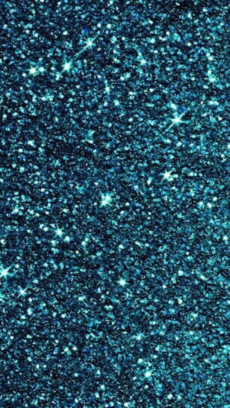 Glitter, cute, sparkles, teal, HD phone wallpaper
