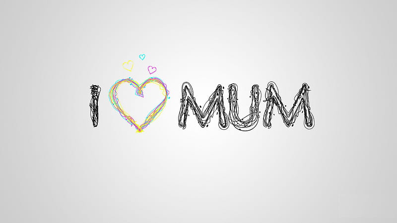 I Love Mum With Ash Background Mom Dad, HD wallpaper