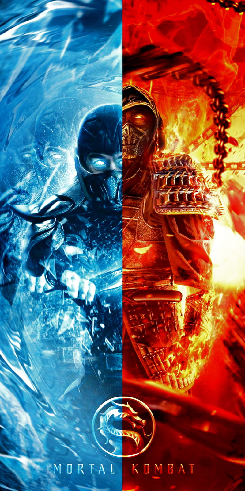 Sub Zero vs Scorpion, mortal kombat, sub zero, HD phone wallpaper
