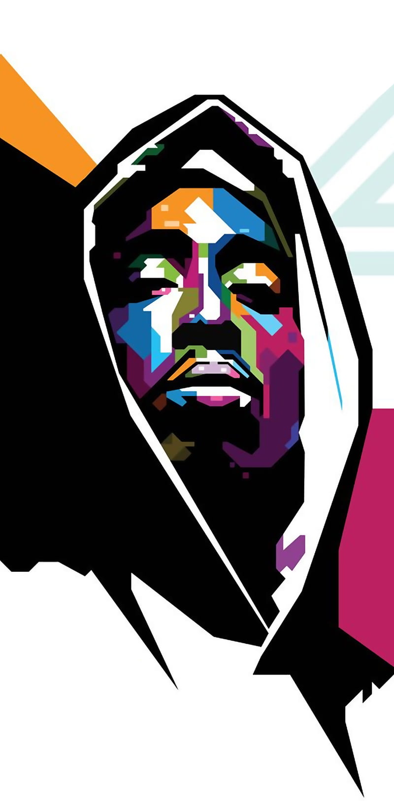 Tupac 2pac Shapes, art, artistic, drawing, rap, rapper, steamroom, vector, HD phone wallpaper